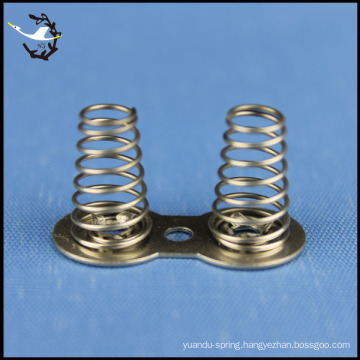 Custom metal spring battery contacts